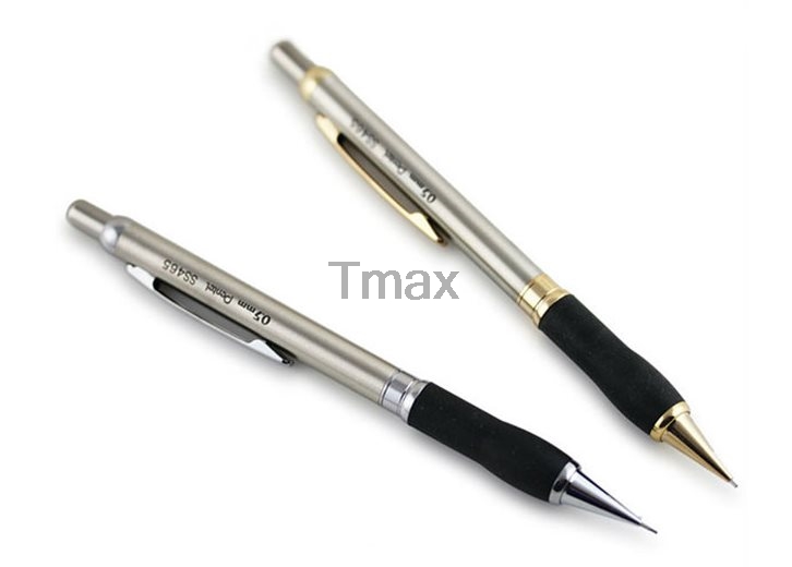 

3 Pieces PENTEL Metal Mechanical Pencil 0.5mm Japan Imports Top Quality Professional Stainless Steel Sheaths, As pic