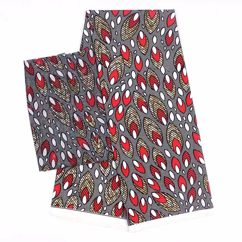 

4Yards Fashion gray background printed red pattern african audel.modell silk lace fabric and 2Yds chiffon scarf for dress VS25-1, Black;white