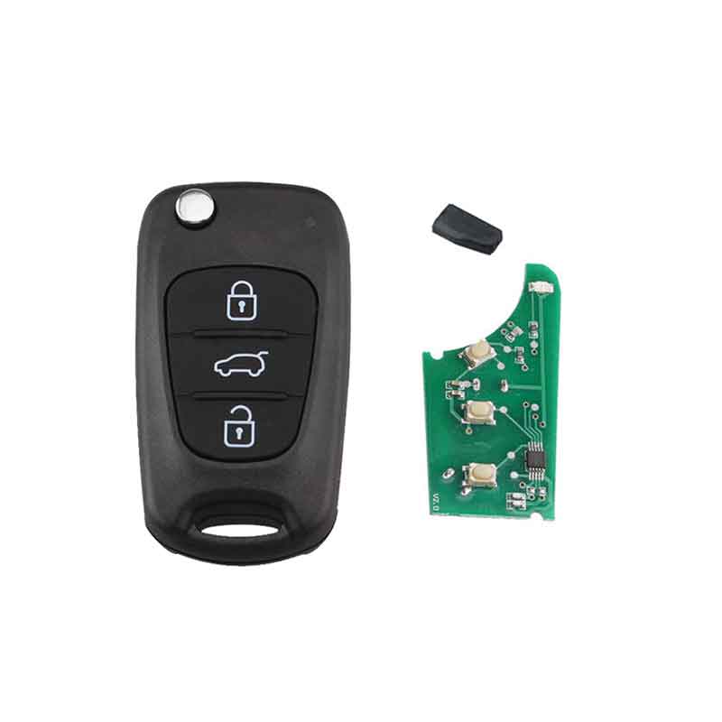 3Boutons ID46 puce clé complète à distance pour Hyundai IX30 I20 I30 2008-2012 clé Fob 433MHZ TOY40 lame