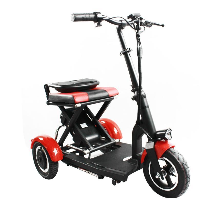 Elderly Travel Electric Tricycle Electric- Scooters 300W 36V Three Wheels Folding Electrics Scooter For Disabled With Seat-image-524191659