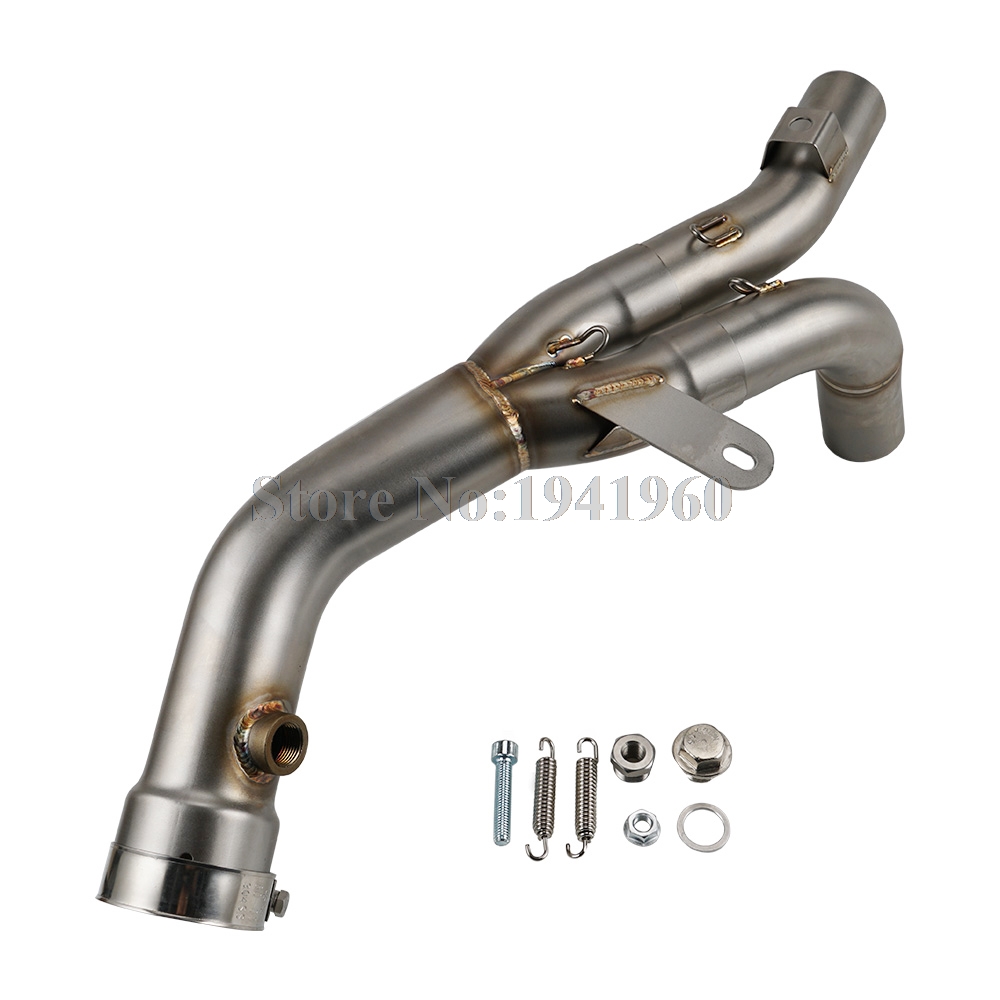 tubo de escape lateral modificado para R1 2009-2014 Manguera de conexi/ón central para tubo de escape de moto