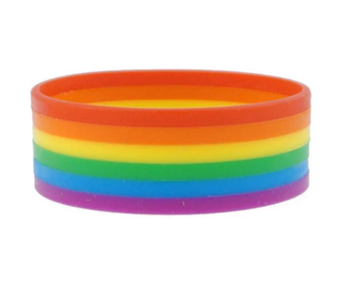 

LGBT Pride Rainbow Pansexual Asexual Genderqueer Bisexual Wristband Jewelry Silicone Bracelet