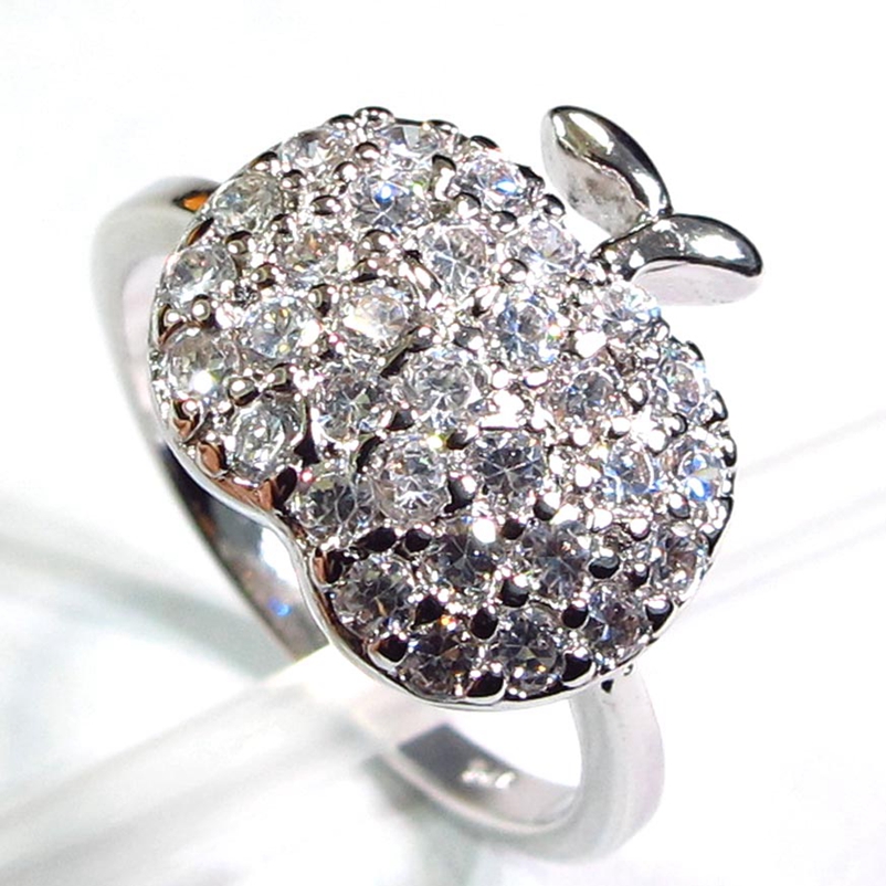 

SHUNXUNZE Explosion models charms costly wedding rings Jewelry & Accessories for women white Cubic Zirconia Rhodium Plated R124 size 6 7 8 9