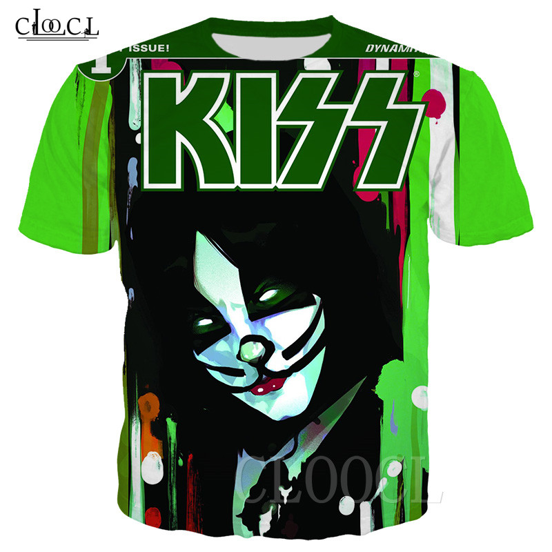 

Heavy Metal Rock KISS Band T-shirt Women Men 3D Print New Style Short Sleeve Pullovers KISS Band Streetwear Casual Plus Size Tops, T shirt 1