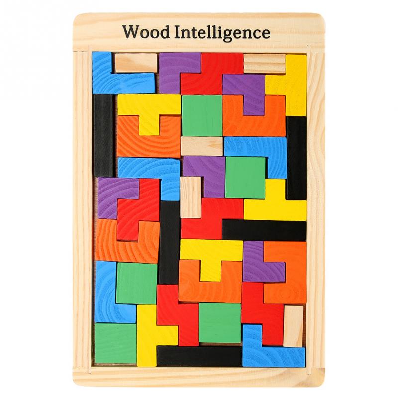 Baby Wooden Puzzles Toys Colorful Jigsaw Board Kids Children Magination Intellectual Educational Toys For Children Gift-image-499050389