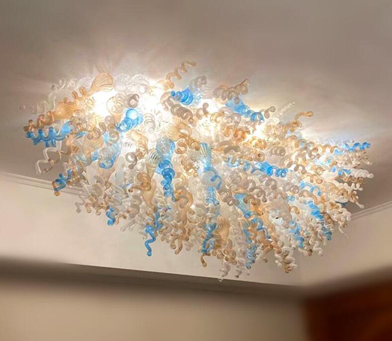 

Contemporary Glass Ceiling Lighting Italian Hand Blown Glass Chandelier Lamps Home Hotel Decorative LED Ceiling Chandeliers