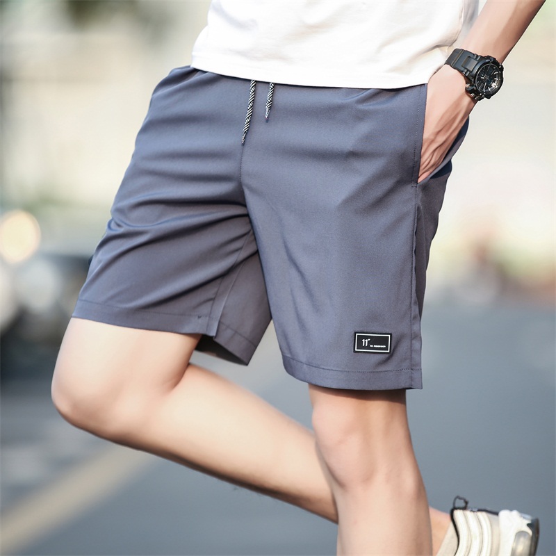 

Fashion New Casual Shorts Men Summer Style Fitness Bodybuilding Shorts Leisure Quick Dry Breathable Cool Brand Beach Male, Black