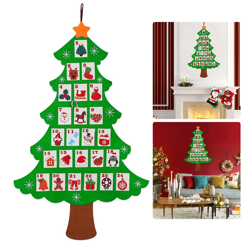 Xmas Decorazione del Tessuto Tasche Buon Natale Babbo Natale Padre Advent Calendar Countdown Ornament Babbo Natale Calendario Xmas Decorazione del Tessuto Tasche Buon Natale Babbo Natale Padre Advent Calendar Countdown Ornament Babbo Natale Calendario