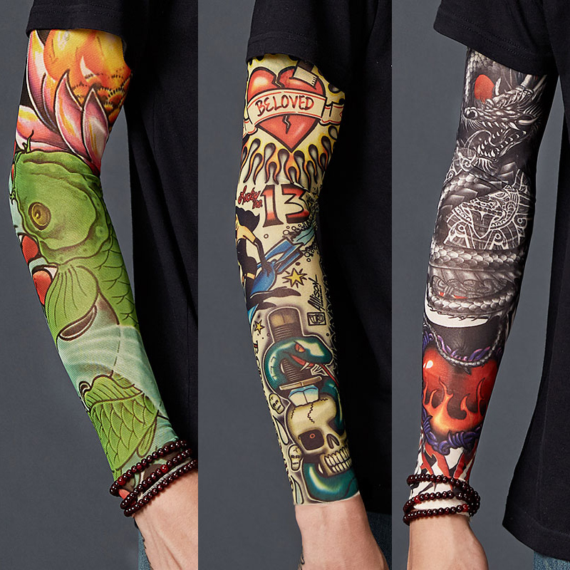 Male Sealion UV Sun Protective Outdoors Stretchy Cool Arm Sleeves Warmer Long Sleeve Glove