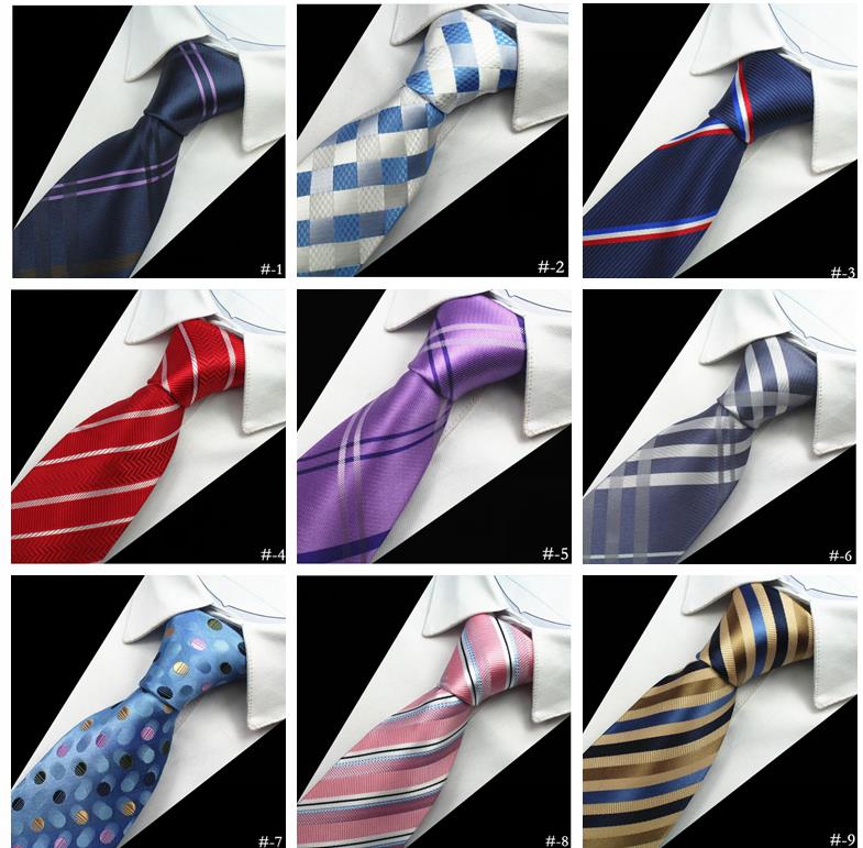 

Designer Mens Ties 38 Design Silk Neck Ties 8cm Plaid & Striped Ties for Men Formal Business Wedding Party Gravatas