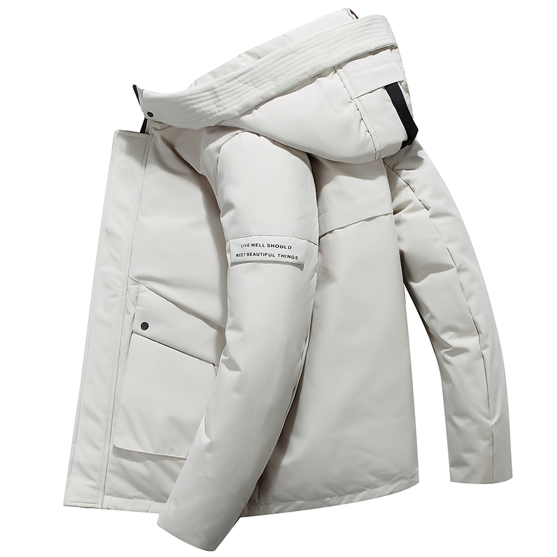 

High Quality Down Jacket Keep Warm Men's Winter Thick Snow Parka Overcoat Camouflage White Black Duck 2019New Fashion 1902, L1902 black