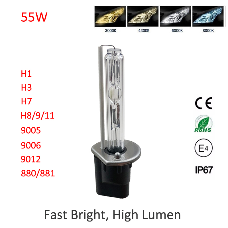 

1pair H1 H3 H7 H11 9005 9006 9012 HIR2 12V 55W HID Xenon Light Bulb Car Auto Headlight 4300K 5000K 6000K 8000K 12V24V AC