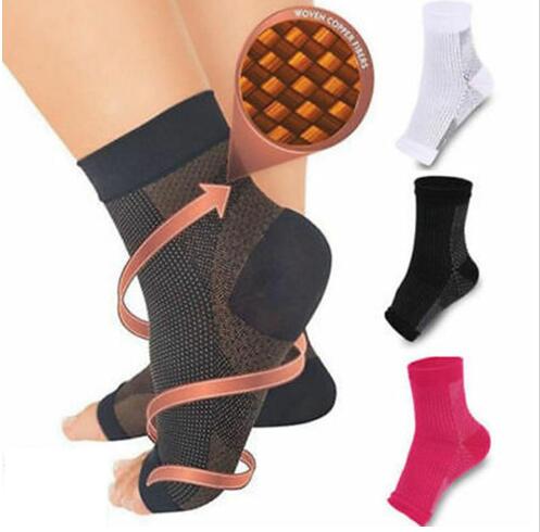 

Hot sale Foot Angel Anti Fatigue Foot Compression Sleeve Sports Circulation Ankle Swelling Relief FS6 anti fatigue compression 5pairs/10pcs, Pink;yellow