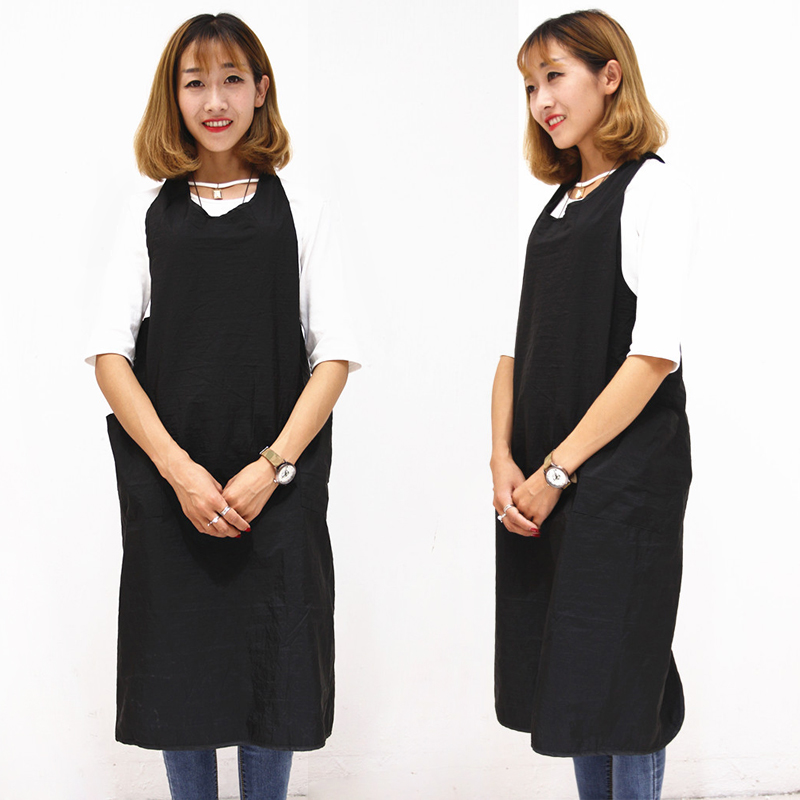 

New Women Cooking Sexy Apron For Chef Waiter Cafe Shop Easy Washable Hairdresser Sleeveless Stain Resistant Home Kitchen Aprons