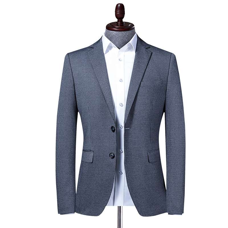 

DA JAUNA 2020 -4XL Men's Formal Slim Fit Formal One Button Suit Long Sleeve Blazer Cotton Coat Jacket Top Korean style, Gray