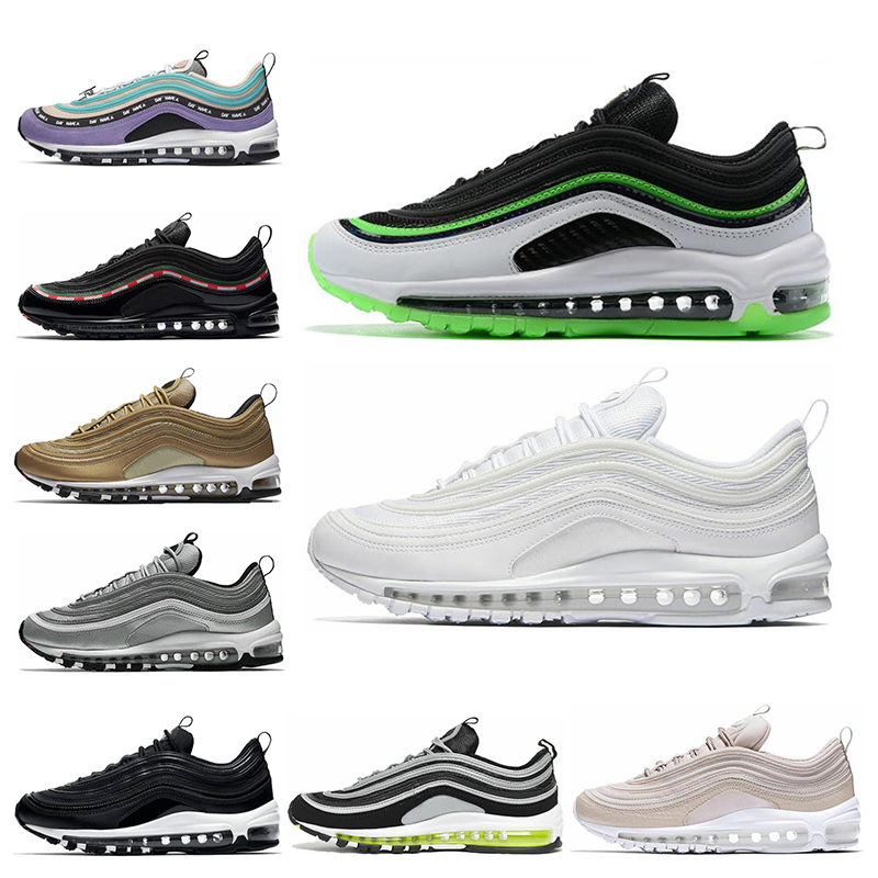 

2020 Mens Womens Running Shoes Triple White Balck Have A Nice Day Metallic Gold South Beach Sliver Women Sports Sneakers size 36-45, Black white