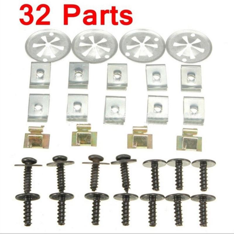 

32pcs Replacement Under Cover Clips Guard Board Engine Fixing Car Vehicle Bottom Fastener Screw Set Undertray For 4 Bora