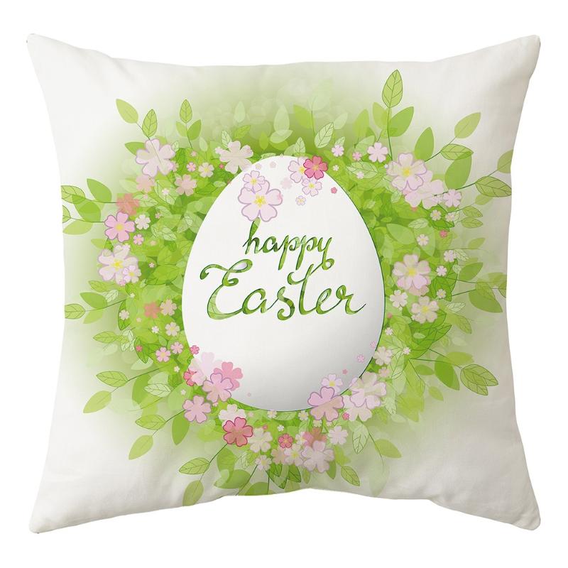 

Easter Print Pillow Case Polyester Sofa Car Cushion Cover Home Decor home decor cushion cover pillow funda cojin