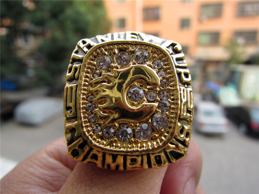 

1989 Calgary Flames Stanley Cup Championship Ring Men Fan Souvenir Gift Wholesale 2019 DropShipping