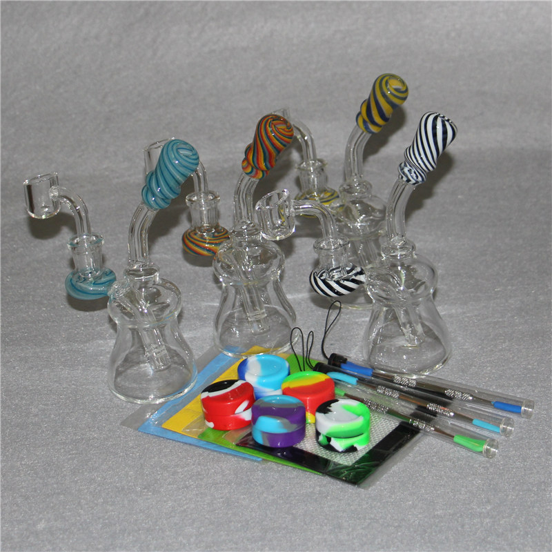 

Mini Bong Hookahs Glass Dab Rig pipes Bongs Water Pipe Bubbler Smoking Dabber Heady Oil Rigs quartz banger bowl
