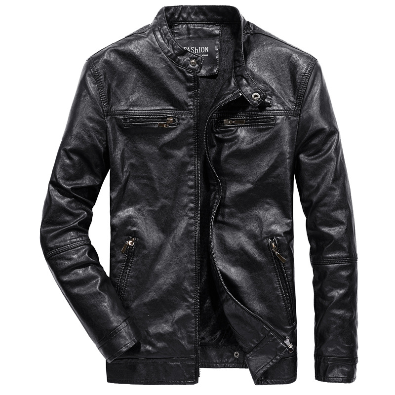 Mens Genuine Lambskin Leather Jacket Slim fit Motorcycle Jacket P105