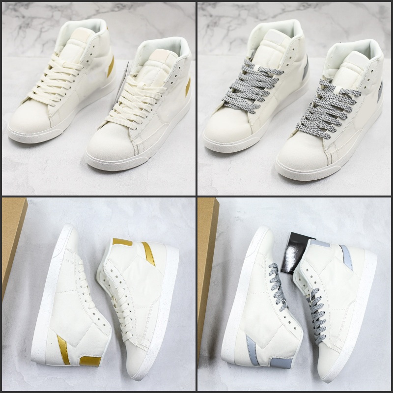 nike blazer mid hombre plata