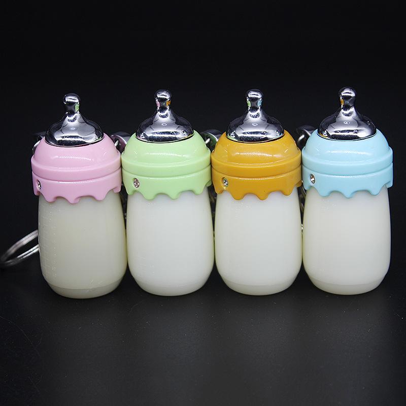 

Cute Milk Bottle Shaped Lighter Lovely Portable Keychain Lighters Refillable Butane Gas for Cigarette