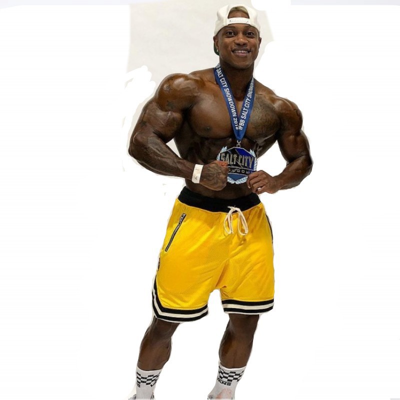 

Muscle Kid Brother Summer Thin Section Mesh Sports Shorts Men's Running Basketball Training Breathable Fitness Shorts, Green