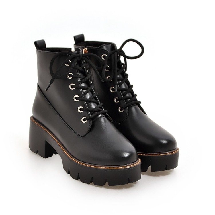 

Fashion- chunky heel bootie fall winter black brown burgundy, Brown with shoes box