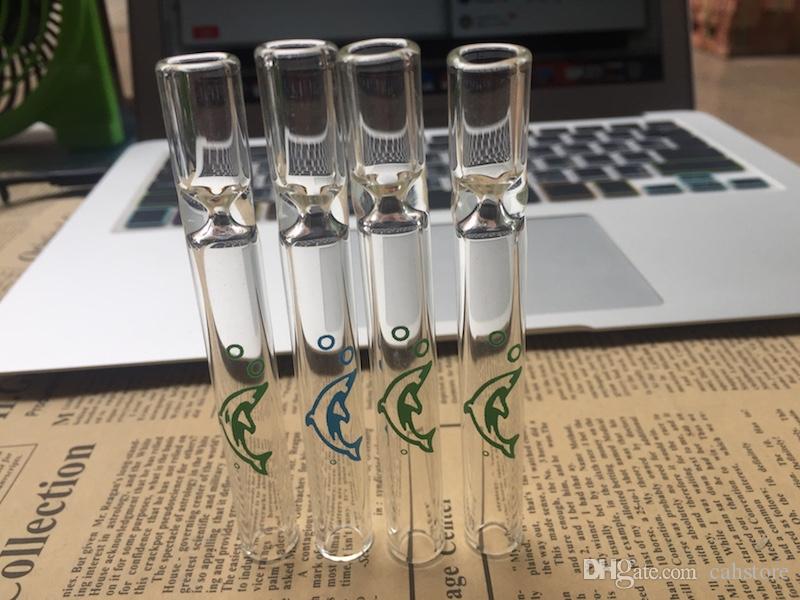 

colroful dolphin Glass cigarette bat One Hitter Pipe cigarette filters glass oil burner pipe for smoking glass bong