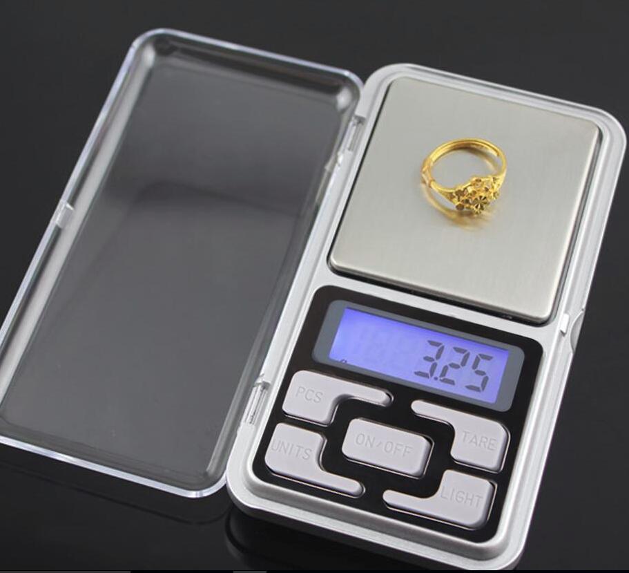 

200g x 0.01g 500g x 0.1g Digital Scales Mini Precision Jewelry Scale Backlight Weight Balance Gram Electronic Pocket Scale with Retail Box