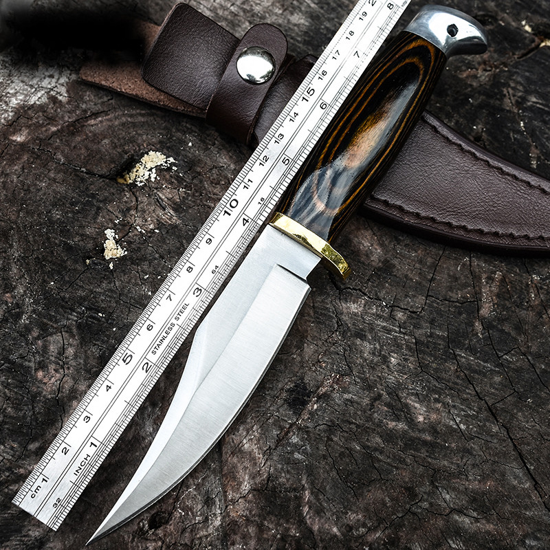 

HOT! Tactical Knife Army Fixed Blade Hunting Rambo knives Wood Handle Military Combat Self Defense Knifess Camp EDC High Quality