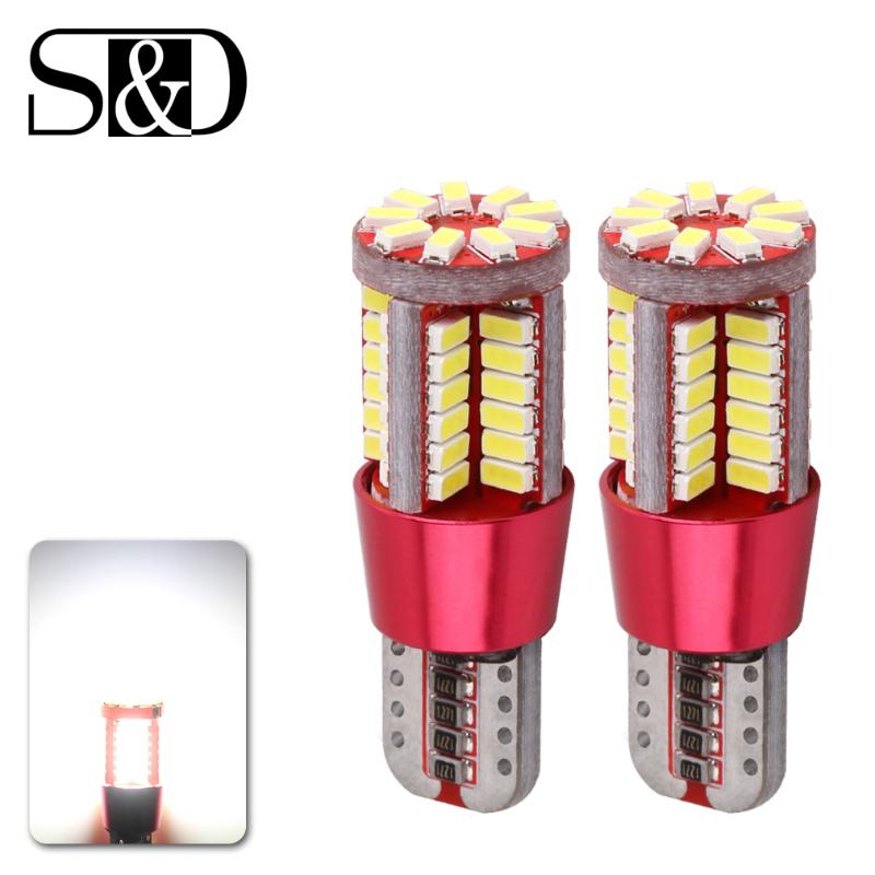

T10 W5W 194 White Canbus OBC Error Free Car Bulb LED Light Interior Map Read Door License Plate Auto lamps 4014 SMD 57 Chips 12V, As pic