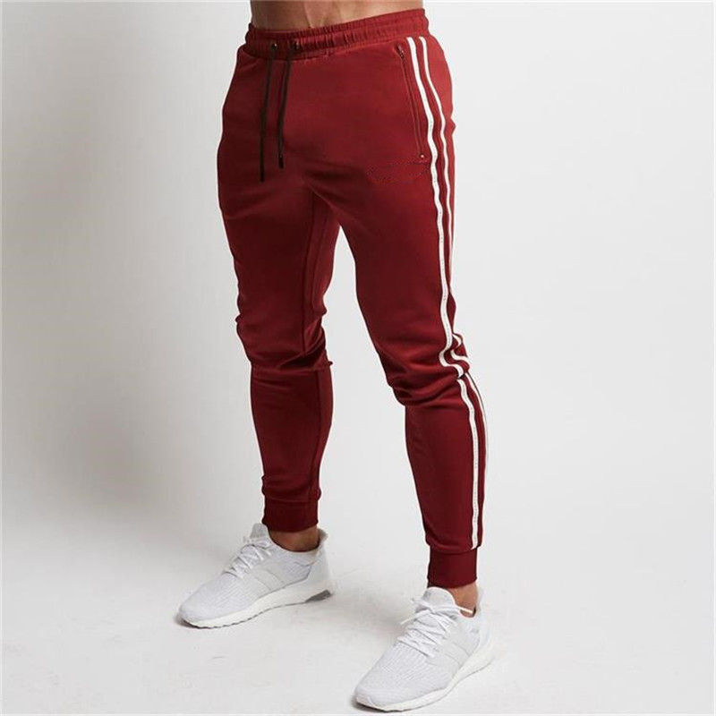 

Sweatpants Mens Running Sport Skinny Pants Elasticity Legging Fitness Sportswear Tracksuit Trousers Training Cotton Track Pants, Khaki