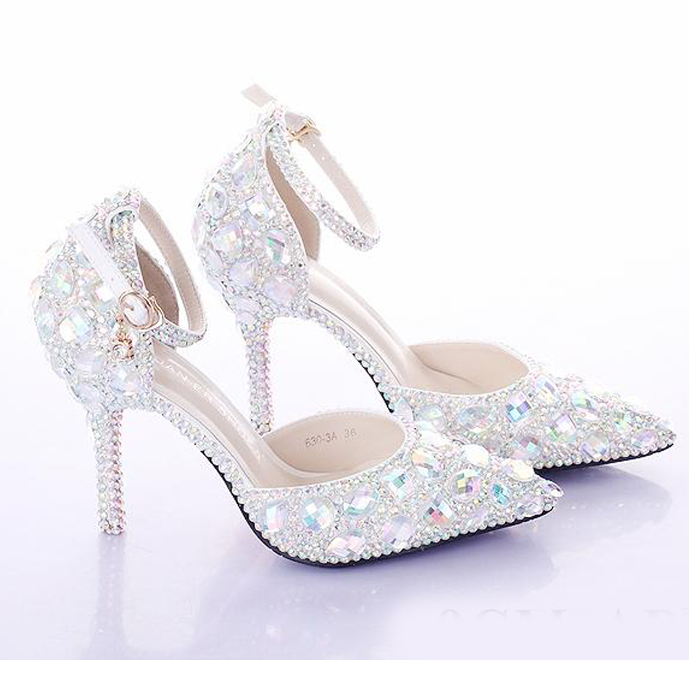 

newest designer shoes crystal rhinestone Shiny high heel female lady's Women Bridal Evening Prom Party club Bar Wedding Bridesmaid shoes, Black