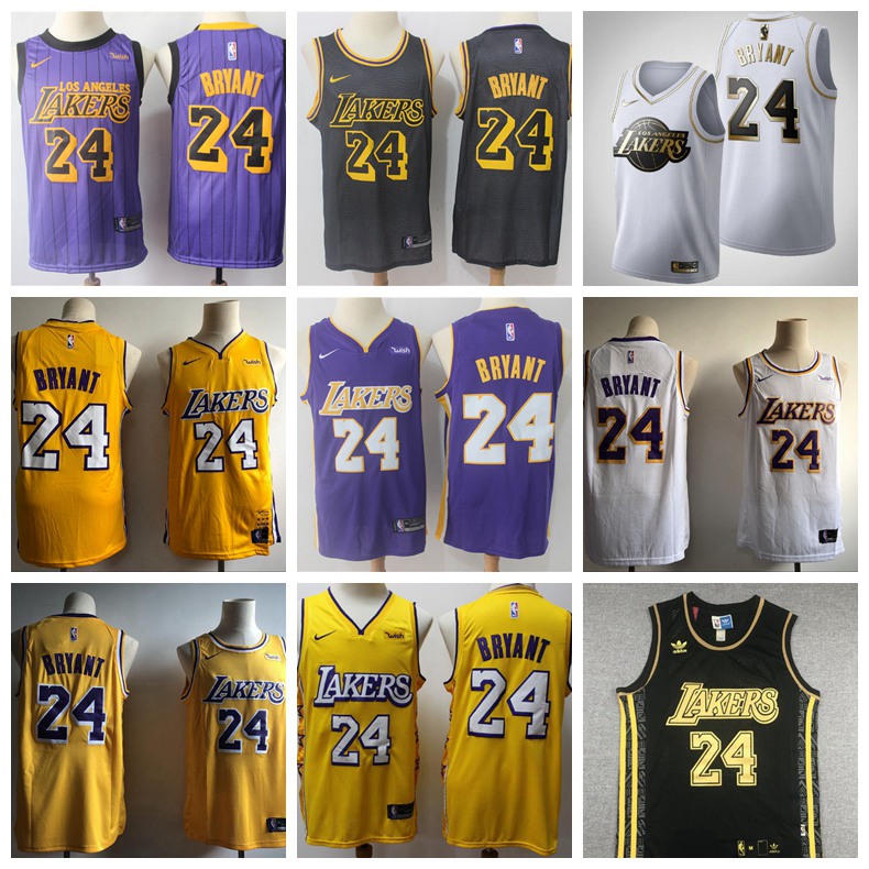 

Men Youth Los Angeles Lakers 24 Kobe Bryant City Edition 24 Bryant Jersey Stitched Vancouver Swingman NBA Jersey, Beige