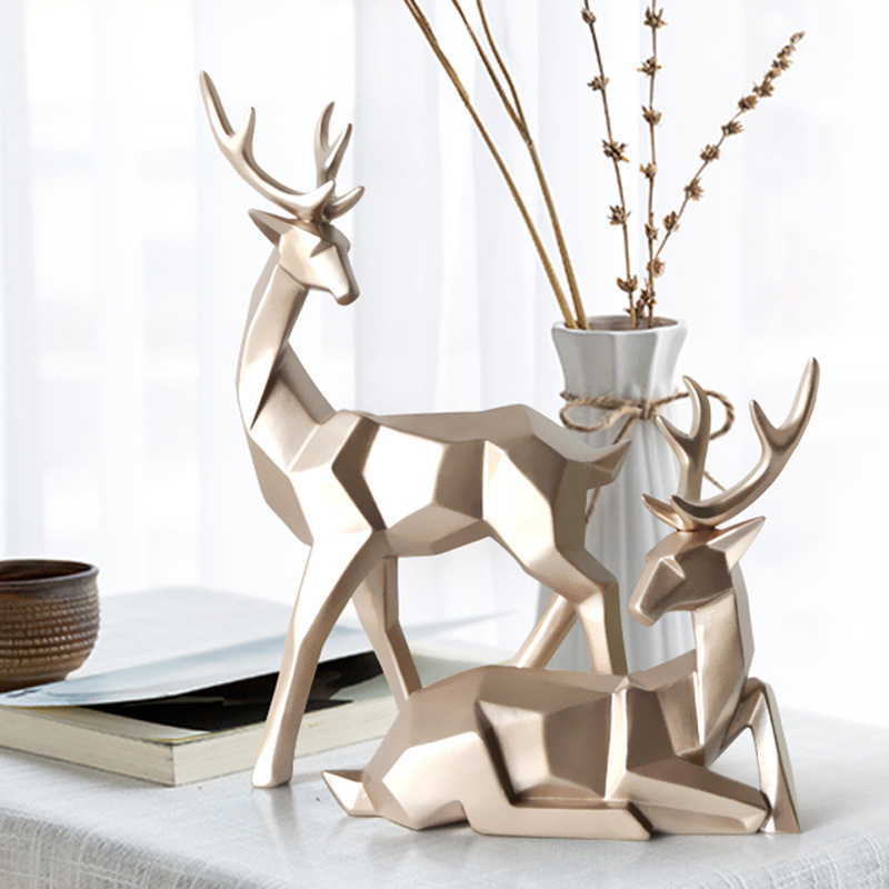 5Pezzi in Resina Cervo Natalizio per Decorazione Da