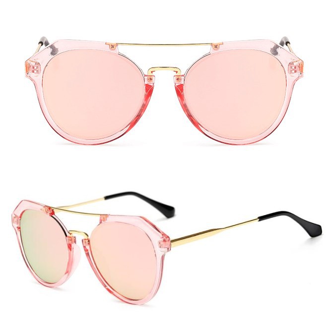 

Women Metal Retro Sunglasses Fashion Flat Eyewear Ladies Personality Fashion Square Metal sunglasses PC Glasses 3251
