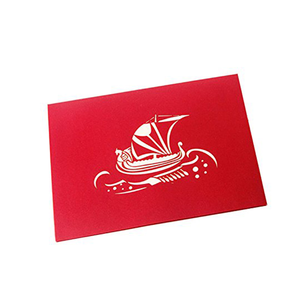 

Greeting Cards Handmade 3D Up Pirate Ship Greeting Card Merry Christmas Easter Children'S Day Birthday Thank You Christmas G
