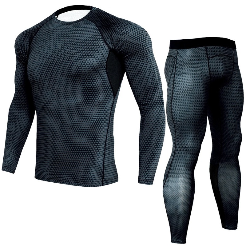 

Quick-drying compression men' sports Men' Compression Shirts Fitness Bodybuilding Clothes Rashguard Sport Suit tight fitness, No3