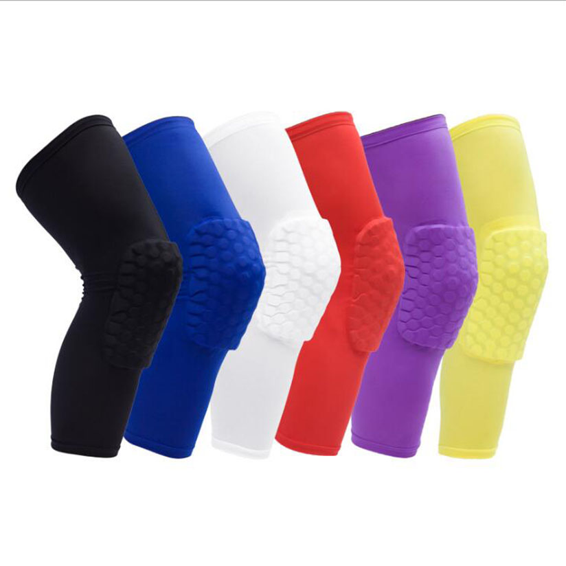 

Safety Basketball Knee Pads for Adult Antislip Honeycomb Pad Leg Knee Support Calf Compression Keecap Cycling Knee Protector, Red