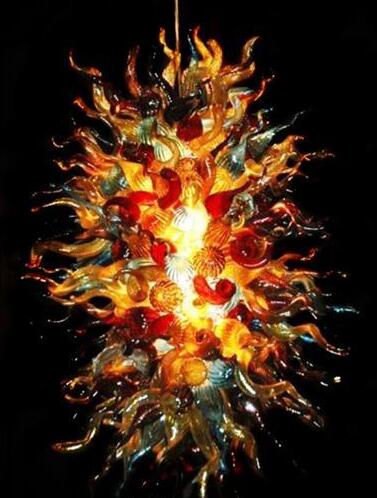 

Lamps Spanish Tropical Color Hand Blown Glass Chandeliers Lightings Light Fixture LED Bulbs chandelier and pendant lights