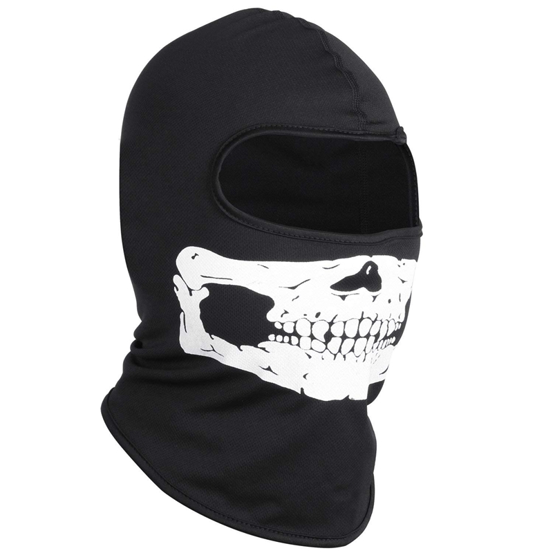

Skull Balaclava for Skiing Motorbike Sports Costumes, Black