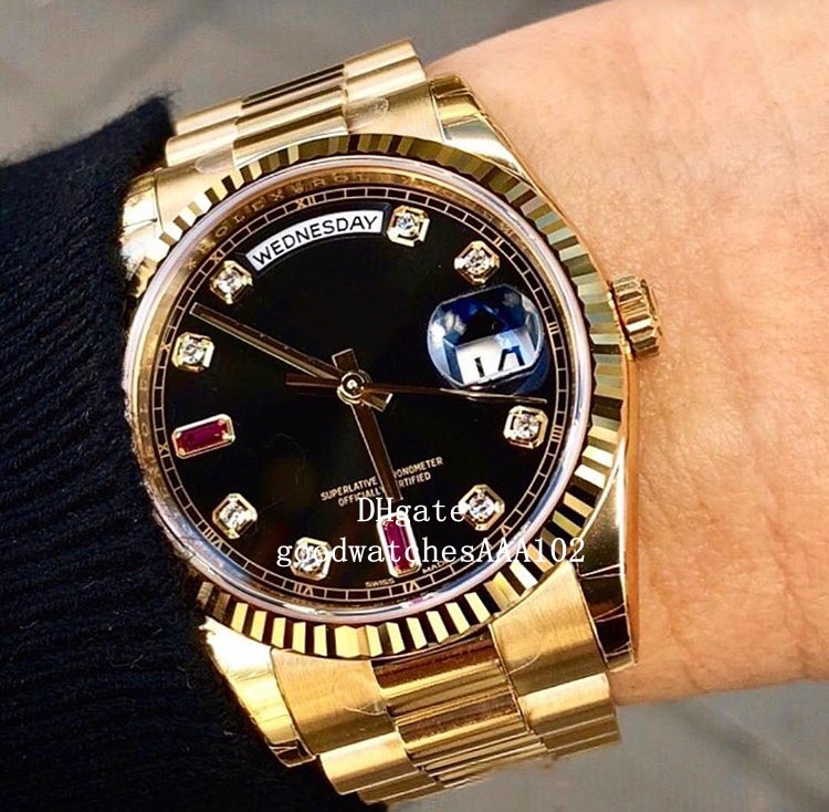 

High Quality Wristwatches 40mm 36mm 118238 228238 Yellow Dial Bezel Asia ETA 2813 Movement Automatic Luxury Mens Watch Watches, Black