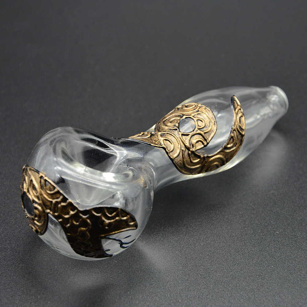 

2020 New Pythons Glass Smoking Pipes Snake Carved Glass Pipes Clear Glass Hand Pipe Spoon Pipes Bongs Dogo For Smoking Free Shipping
