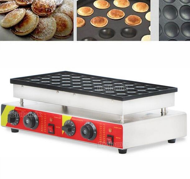 

50-hole Commercial Use Non Stick Mini Dutch Pancake Poffertjes Machine Baker Grill Maker Iron Mold Plate