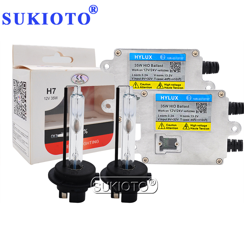 SUKIOTO originale 35W Yeaky Hylux Xenon HID Kit H1 4500K H7 5500K H11 HB3 HB4 D2H phare de voiture Ampoule Hylux A2088 HID Kit de ballast