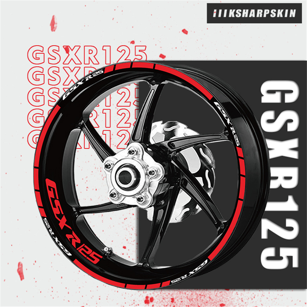 

Motorcycle reflective waterproof stickers hub decoration logos and decals mutilcolor protective film for SUZUKI GSXR125 GSXR 125 gsxr125, Xt-lq-gsxr125-ylw