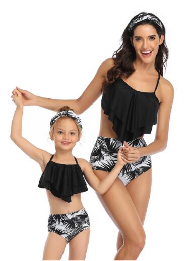 

shop sports parent child swiwear Swimsuit Bikini suit split kids women girls children sexy yakuda flexible stylish Leopard Print bikini sets