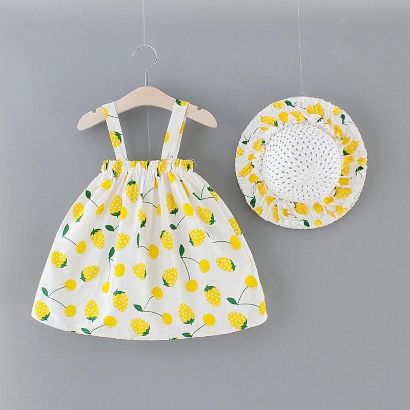 

Baby Girls Summer Cotton Sleeveless Print Princess Dress